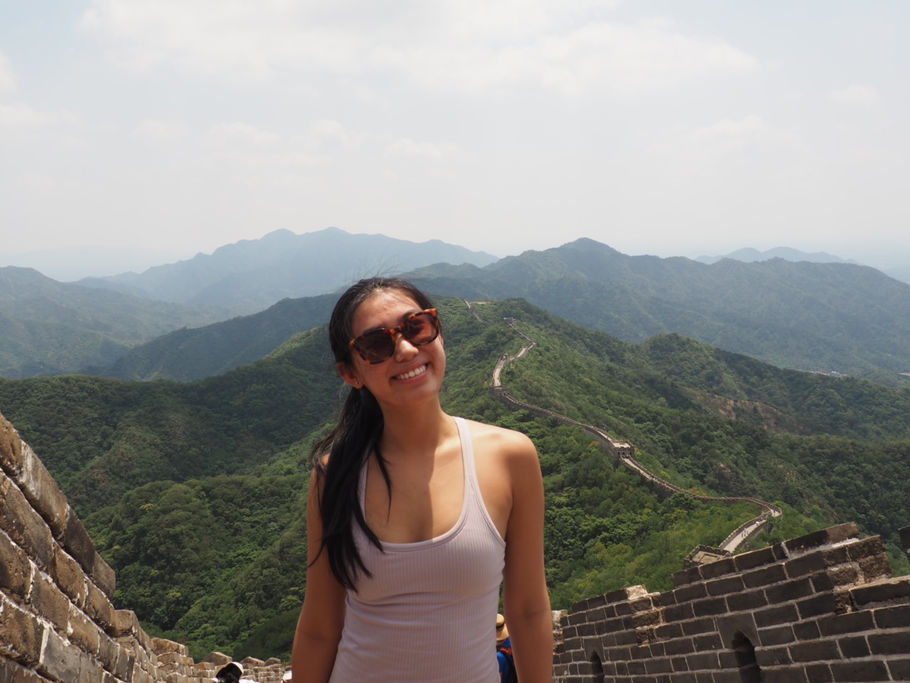 Nicole visiting the Great Wall of China